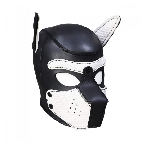 PUPPY NEOPRENMASKE - Schwarz / Weiß