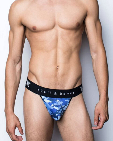 Skull & Bones Camo Jock Underwear Night Blue Größe S