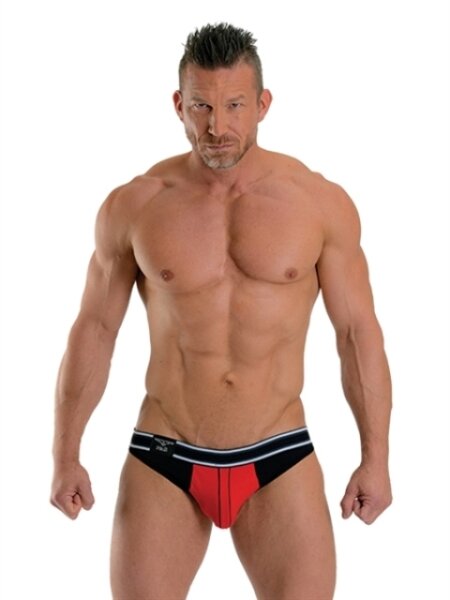 Mister B URBAN Manhattan Jockstrap Red Black Größe S