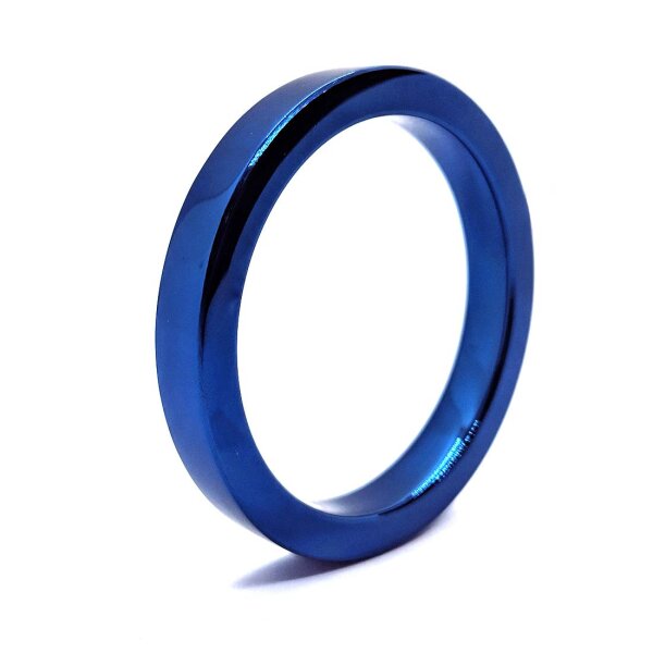 Stainless Steel BlueBoy 8 mm. Flat Body Cock Ring 40 mm.