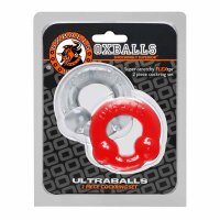 OXBALLS [TPR] Ultraballs 2-Pack Cockring Steel + Red