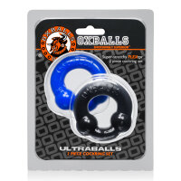 OXBALLS [TPR] Ultraballs 2-Pack Cockring Black + Police Blue