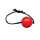 BLACK LABEL Gag With Leather Strings | Silicone Ball 40 mm - Red