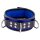 The RED Lederhalsband Blau-Schwarz mit 3-D Ringen