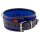 The RED Lederhalsband Blau-Schwarz mit 3-D Ringen