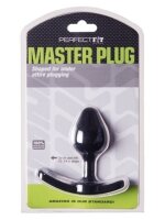 PERFECT-FIT Strap On Master Butt Plug - Medium - Black...