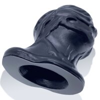 OXBALLS [SIL] Pighole Squeal FF Veiny Hollow Plug - Black