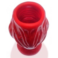 OXBALLS [SIL] Pighole Squeal FF Veiny Hollow Plug - Red