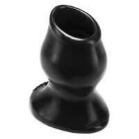 OXBALLS [SIL] Pighole 1 Hollow Plug - Black S