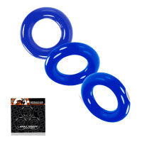 OXBALLS [TPR] Willy Cock Ring 3-Pack - Police Blue