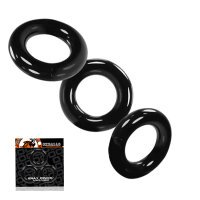 OXBALLS [TPR] Willy Cock Ring 3-Pack - Black