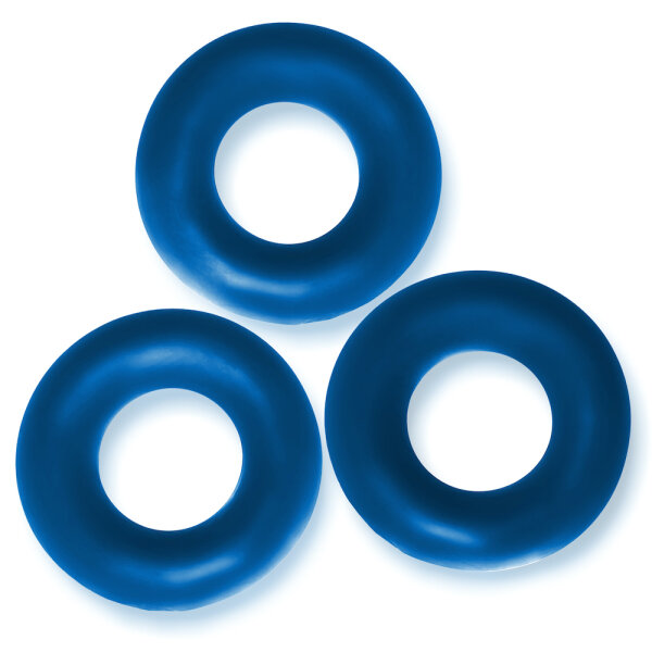 OXBALLS [TPR] Fat Willy Cockring 3-Pack - Space Blue