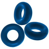 OXBALLS [TPR] Fat Willy Cockring 3-Pack - Space Blue