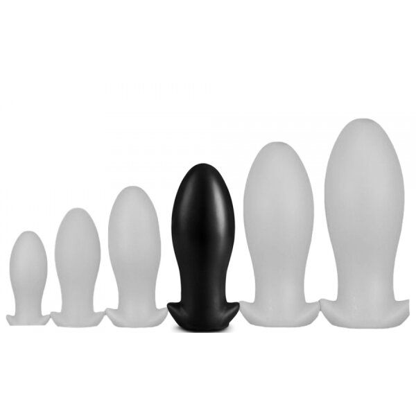 Dragon Egg Soft Silicone Butt Plug XL Black Ø 7,5 cm / Länge 20 cm