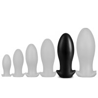 Dragon Egg Soft Silicone Butt Plug XXL Black Ø 8,5...