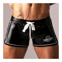 LOCKER GEAR 2-Wege-Reißverschluss Short Schwarz / Weiß