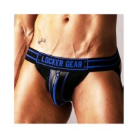 LOCKER GEAR Jockstrap Zipper Schwarz-Blau Größe M