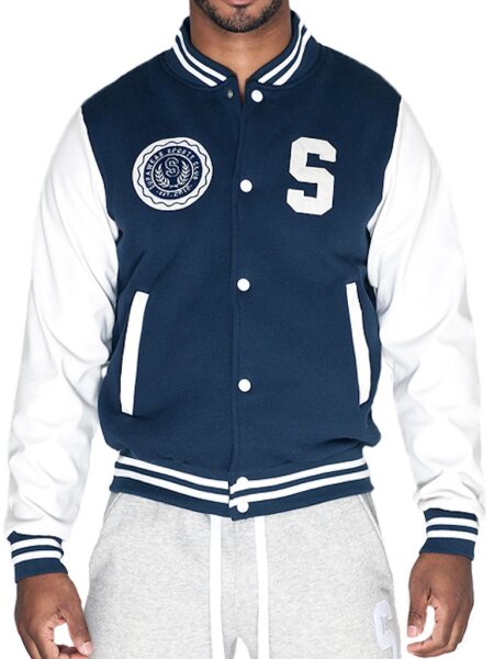 Supawear Sports Club Varsity Jacket Navy