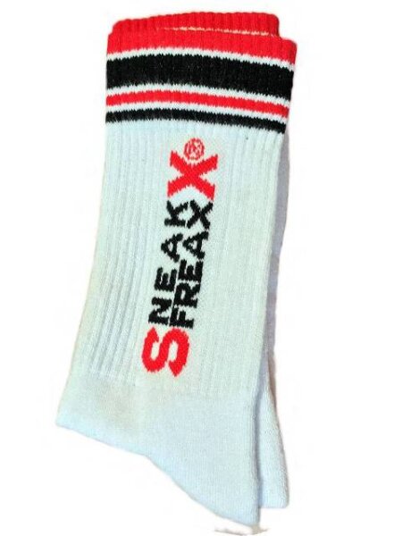 SNEAKFREAXX Red Black Socks White One Size