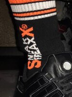 SNEAKFREAXX Black Orange Socks Black One Size