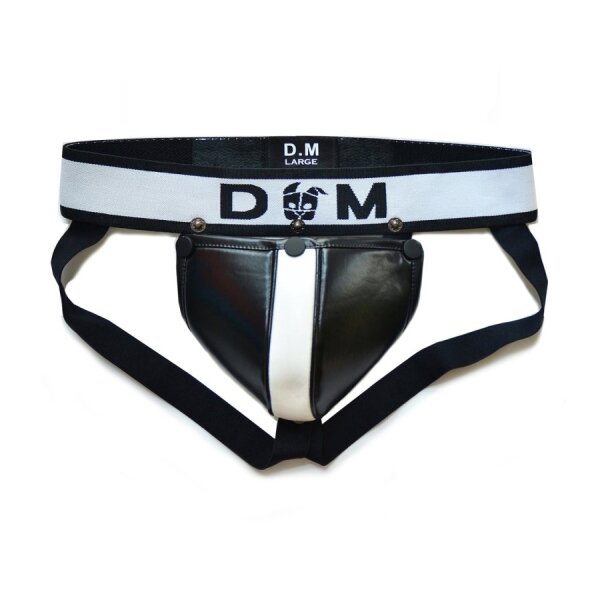 BDSMaster Jockstrap Neo Dungeon Schwarz-Weiß Größe XL