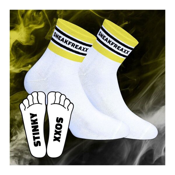 SNEAKFREAXX Niedrige Socken STINKY SOXX SHORT Weiß One Size