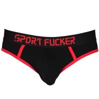 SPORT FUCKER Hooker Open Brief Schwarz / Rot Größe M