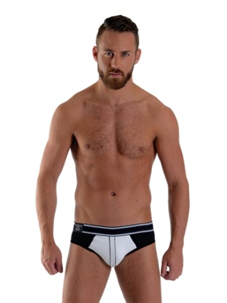 Mister B URBAN Soho Jock Brief White Black Größe S