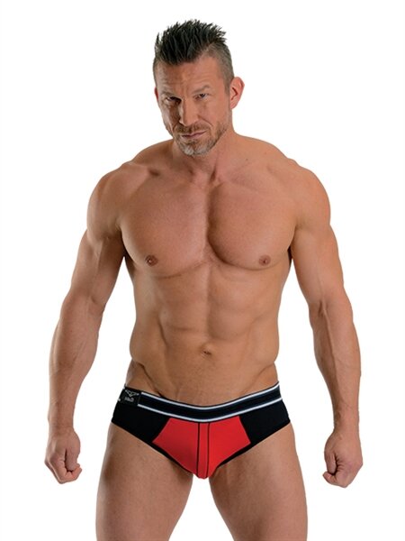 Mister B URBAN Soho Jock Brief Red Black Größe S