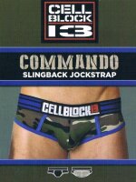 CELLBLOCK 13 Commando Slingback Jockstrap - Camouflage / Blue