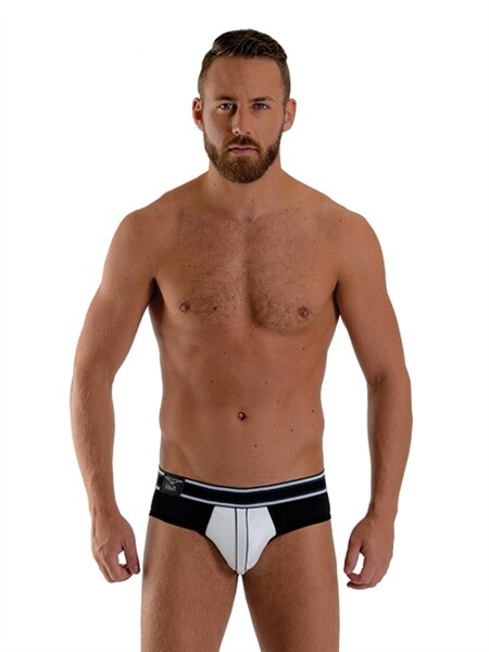 Mister B URBAN Bronx Brief White Black Größe M