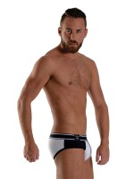 Mister B URBAN Bronx Brief White Black Größe M