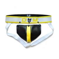 BDSMaster Jockstrap Neo Dungeon Schwarz-Gelb Größe XL