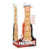 Massive Triple Header Dildo Ø bis ca.: 7 cm x 31 cm.