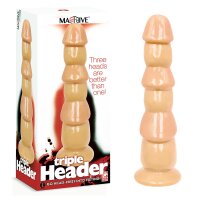 Massive Triple Header Dildo Ø bis ca.: 7 cm x 31 cm.