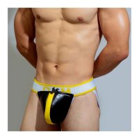 BDSMaster Jockstrap Neo Dungeon Schwarz-Gelb Größe L