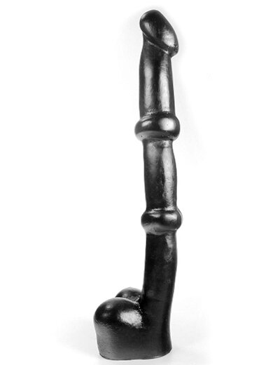 Dark Crystal Dildo Black "Tim" Ø bis 5,4 cm / Länge 37 cm