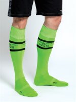 Mister B URBAN Football Socks with Pocket Neon Green