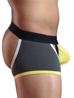 GBGB Mason Boxer Thong Underwear Charcoal/Yellow