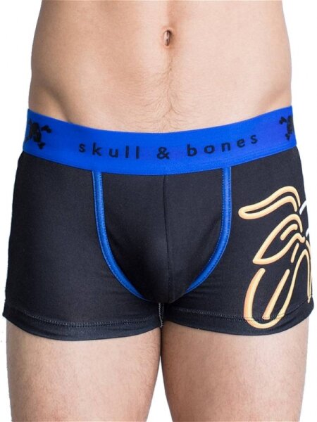 Skull & Bones Banana Trunk Underwear Black/Neon Blue