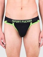 SPORT FUCKER Shortstop Brief - Schwarz / Neongrün