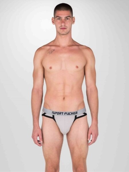 SPORT FUCKER Shortstop Brief - Grau / Schwarz