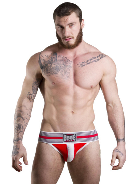 GBGB Dexter Jock Underwear Jockstrap Red/White Größe M