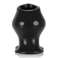 OXBALLS Tunnel Plug [SIL] Pig-Hole FF Hollow Plug - Black