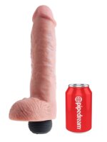 King Cock With Balls 27.95 cm - Flesh - Squirt Ø 6,6 cm / Länge 27,95 cm