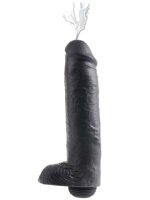 King Cock With Balls 27.95 cm - Black - Squirt Ø...