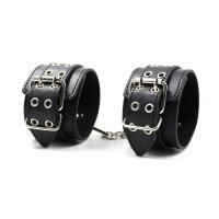 FUKR Double Pin Handschellen und Halsband Set Schwarz