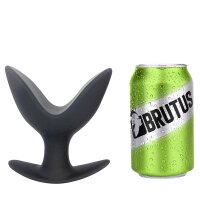 BRUTUS Open Wide - Silicone Twin Tip Butt Plug - XL - Black / Ø 2,6 bis 10,8 cm x 13,5 cm