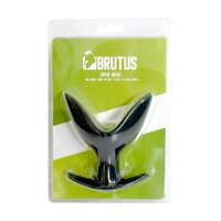 BRUTUS Open Wide - Silicone Twin Tip Butt Plug - XL - Black / Ø 2,6 bis 10,8 cm x 13,5 cm