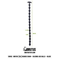 BRUTUS Beaded Chain - Silicone Ass Balls / Ø 1 bis 2,4 x 58,5 cm